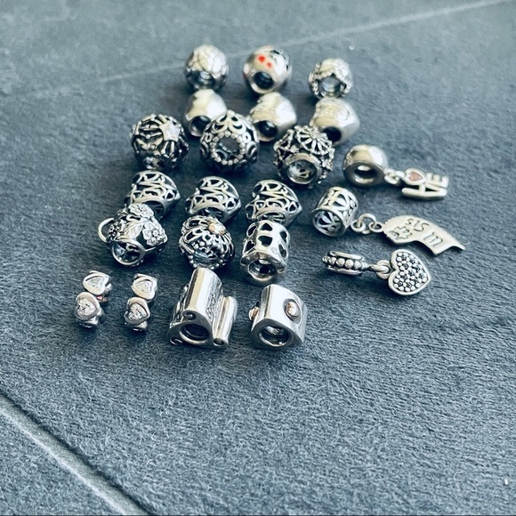 Pandora Bracelets Charms Spacers Stoppers Sterling Silver & Gold, ASK FO… - Picture 7 of 12